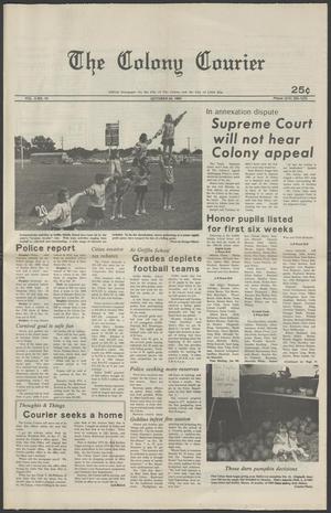 Primary view of object titled 'The Colony Courier (The Colony, Tex.), Vol. 10, No. 10, Ed. 1 Thursday, October 24, 1985'.