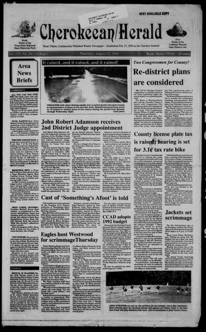 Cherokeean/Herald (Rusk, Tex.), Vol. 143, No. 29, Ed. 1 Thursday, August 22, 1991