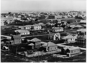[Aerial view of Texas City after the 1915 hurricane]