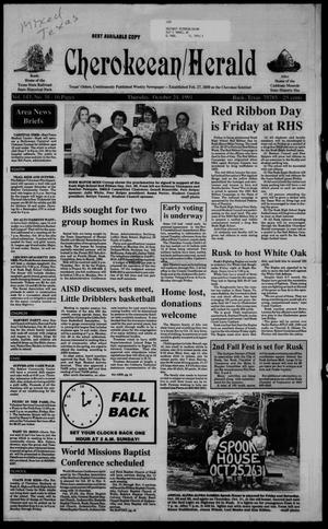 Cherokeean/Herald (Rusk, Tex.), Vol. 143, No. 38, Ed. 1 Thursday, October 24, 1991