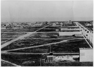 Primary view of object titled '[Aerial view of Texas City after the 1915 hurricane]'.