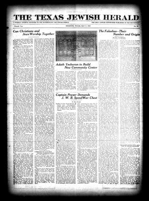 Primary view of object titled 'The Texas Jewish Herald (Houston, Tex.), Vol. 15, No. 39, Ed. 1 Thursday, May 31, 1923'.