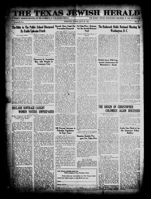 The Texas Jewish Herald (Houston, Tex.), Vol. 17, No. 46, Ed. 1 Thursday, July 16, 1925