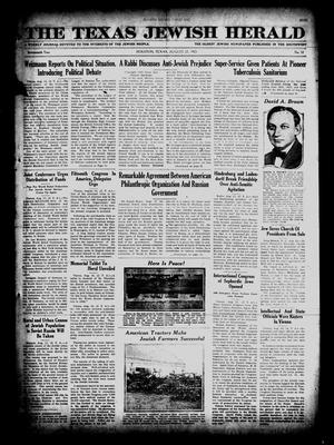 The Texas Jewish Herald (Houston, Tex.), Vol. 17, No. 52, Ed. 1 Thursday, August 27, 1925