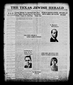 The Texas Jewish Herald (Houston, Tex.), Vol. 19, No. 15, Ed. 1 Thursday, December 9, 1926