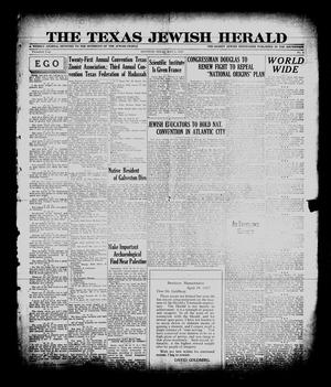 The Texas Jewish Herald (Houston, Tex.), Vol. 20, No. 4, Ed. 1 Thursday, May 5, 1927