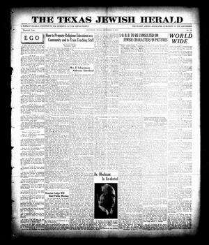 Primary view of object titled 'The Texas Jewish Herald (Houston, Tex.), Vol. 20, No. 35, Ed. 1 Thursday, December 8, 1927'.