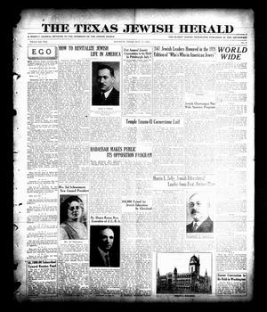 The Texas Jewish Herald (Houston, Tex.), Vol. 21, No. 6, Ed. 1 Thursday, May 17, 1928