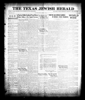 The Texas Jewish Herald (Houston, Tex.), Vol. 21, No. 10, Ed. 1 Thursday, June 14, 1928