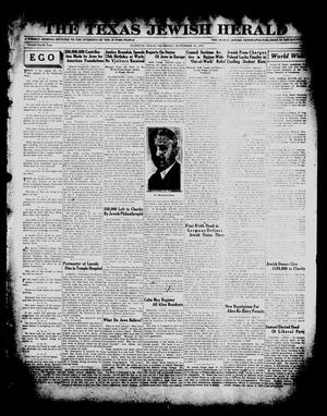 The Texas Jewish Herald (Houston, Tex.), Vol. 24, No. [32], Ed. 1 Thursday, November 19, 1931