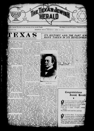 The Texas Jewish Herald (Houston, Tex.), Vol. 26, No. 3, Ed. 1 Thursday, April 28, 1932