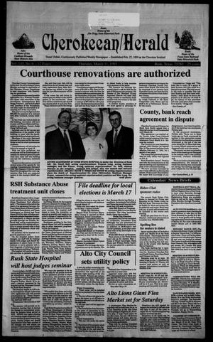 Cherokeean/Herald (Rusk, Tex.), Vol. 145, No. 6, Ed. 1 Thursday, March 11, 1993