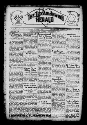 Primary view of object titled 'The Texas Jewish Herald (Houston, Tex.), Vol. 26, No. 36, Ed. 1 Thursday, December 15, 1932'.
