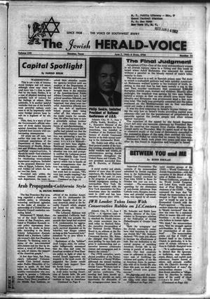 The Jewish Herald-Voice (Houston, Tex.), Vol. 57, No. 11, Ed. 1 Thursday, June 7, 1962