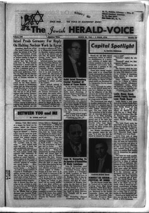 The Jewish Herald-Voice (Houston, Tex.), Vol. 57, No. 52, Ed. 1 Thursday, March 28, 1963