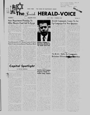 Primary view of object titled 'The Jewish Herald-Voice (Houston, Tex.), Vol. 60, No. 15, Ed. 1 Thursday, July 1, 1965'.