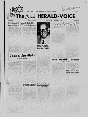 The Jewish Herald-Voice (Houston, Tex.), Vol. 60, No. 17, Ed. 1 Thursday, July 15, 1965