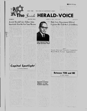 The Jewish Herald-Voice (Houston, Tex.), Vol. 60, No. 20, Ed. 1 Thursday, August 12, 1965