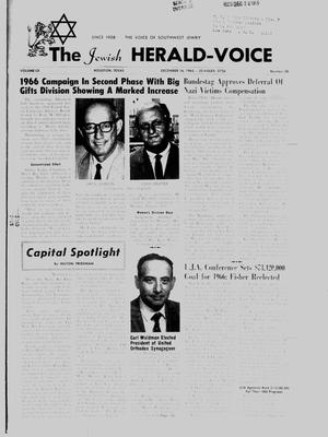 The Jewish Herald-Voice (Houston, Tex.), Vol. 60, No. 38, Ed. 1 Thursday, December 16, 1965