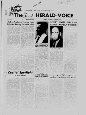 The Jewish Herald-Voice (Houston, Tex.), Vol. 60, No. 50, Ed. 1 Thursday, March 10, 1966