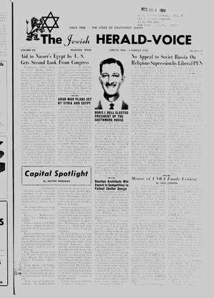 Primary view of object titled 'The Jewish Herald-Voice (Houston, Tex.), Vol. 61, No. 13, Ed. 1 Thursday, June 23, 1966'.