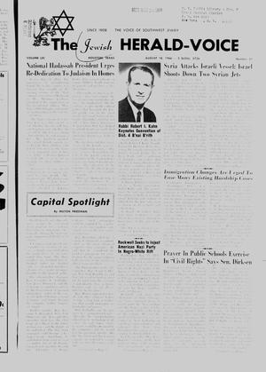 The Jewish Herald-Voice (Houston, Tex.), Vol. 61, No. 21, Ed. 1 Thursday, August 18, 1966