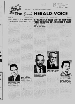 The Jewish Herald-Voice (Houston, Tex.), Vol. 61, No. 45, Ed. 1 Thursday, February 2, 1967