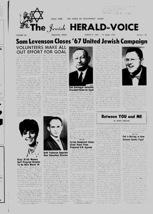 The Jewish Herald-Voice (Houston, Tex.), Vol. 61, No. 50, Ed. 1 Thursday, March 9, 1967
