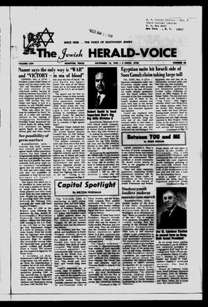 The Jewish Herald-Voice (Houston, Tex.), Vol. 64, No. 33, Ed. 1 Thursday, November 13, 1969