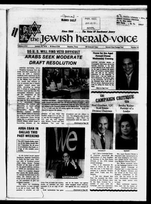 The Jewish Herald-Voice (Houston, Tex.), Vol. 66, No. 44, Ed. 1 Thursday, January 22, 1976