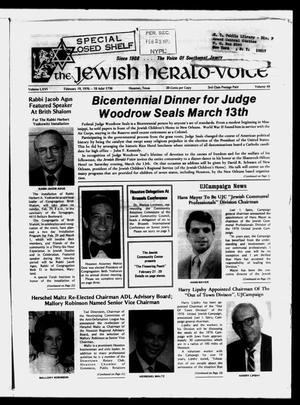 The Jewish Herald-Voice (Houston, Tex.), Vol. 66, No. 48, Ed. 1 Thursday, February 19, 1976