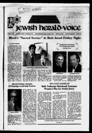 Primary view of object titled 'Jewish Herald-Voice (Houston, Tex.), Vol. 67, No. 34, Ed. 1 Thursday, November 18, 1976'.