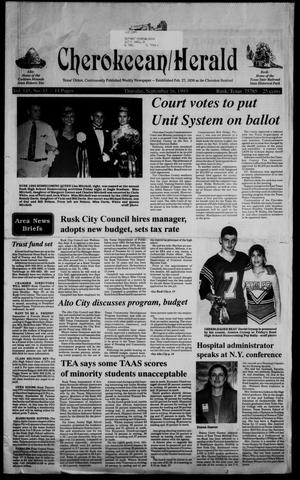 Cherokeean/Herald (Rusk, Tex.), Vol. 145, No. 33, Ed. 1 Thursday, September 16, 1993