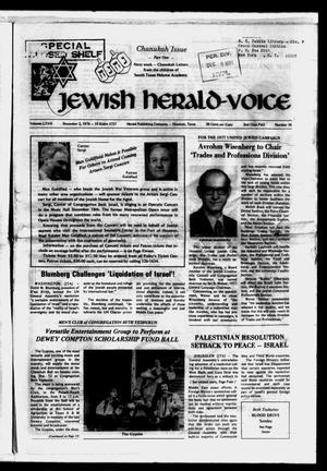Jewish Herald-Voice (Houston, Tex.), Vol. 67, No. 36, Ed. 1 Thursday, December 2, 1976