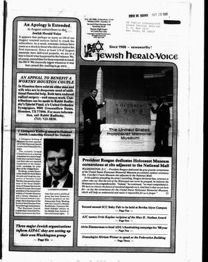 Primary view of object titled 'Jewish Herald-Voice (Houston, Tex.), Vol. 80, No. 31, Ed. 1 Thursday, October 20, 1988'.