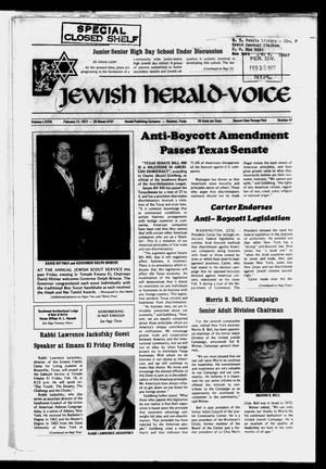 Jewish Herald-Voice (Houston, Tex.), Vol. 68, No. 47, Ed. 1 Thursday, February 17, 1977