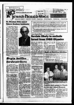 Jewish Herald-Voice (Houston, Tex.), Vol. 69, No. 17, Ed. 1 Thursday, July 21, 1977