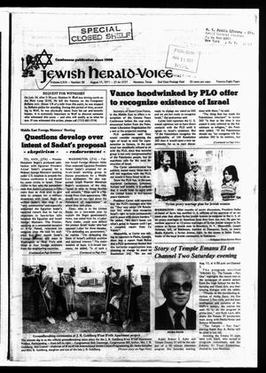 Jewish Herald-Voice (Houston, Tex.), Vol. 69, No. 20, Ed. 1 Thursday, August 11, 1977
