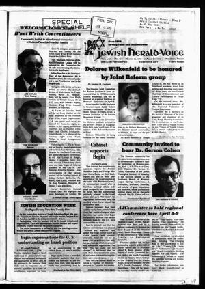 Primary view of object titled 'Jewish Herald-Voice (Houston, Tex.), Vol. 69, No. 52, Ed. 1 Thursday, March 30, 1978'.