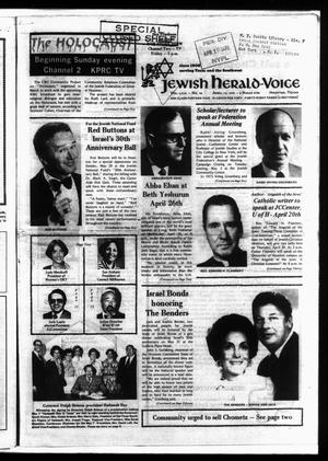 Jewish Herald-Voice (Houston, Tex.), Vol. 69, No. 54, Ed. 1 Thursday, April 13, 1978