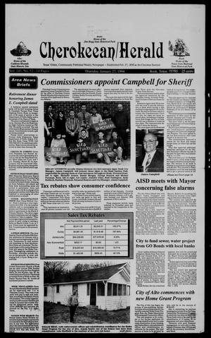 Cherokeean/Herald (Rusk, Tex.), Vol. 145, No. 52, Ed. 1 Thursday, January 27, 1994