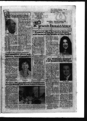 Primary view of object titled 'Jewish Herald-Voice (Houston, Tex.), Vol. 71, No. 31, Ed. 1 Thursday, November 22, 1979'.