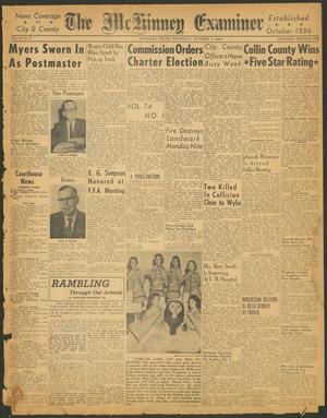 Primary view of object titled 'The McKinney Examiner (McKinney, Tex.), Vol. 74, No. 1, Ed. 1 Thursday, October 1, 1959'.