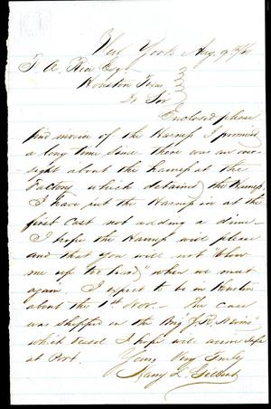 [Letter from Harry L. Glibert to Fred A. Rice - August 9, 1860]
