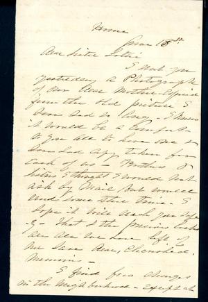 [Letter from Anne to Sister Lottie]