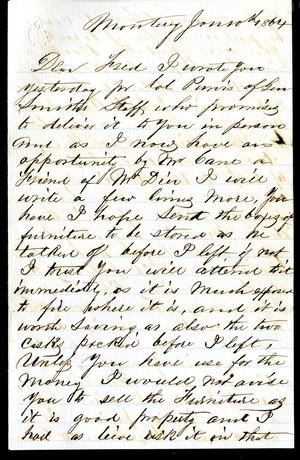 [Letter from William M. Rice to Fred A. Rice - January 10, 1864]