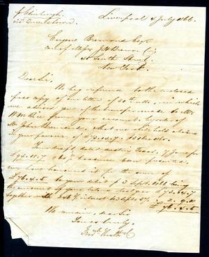 Primary view of object titled '[Letter from Fred Herth & Co. to J. H. Brower & Co. - July 4, 1866]'.