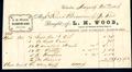 Thumbnail image of item number 1 in: '[Receipt from L. H. Wood to William M. Rice - August 25, 1866]'.