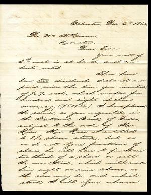 [Letter from D.J. LeClere to Mr. McCraven - December 6, 1866]