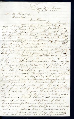 Primary view of object titled '[Letter from John E. George to William M. Rice - July 8, 1868]'.